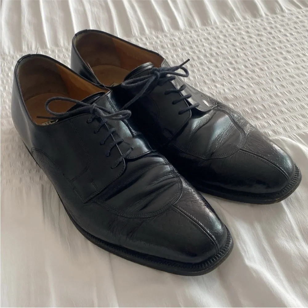 Men’s Moreschi Classic Black Oxfords (wedding shoes) size 11